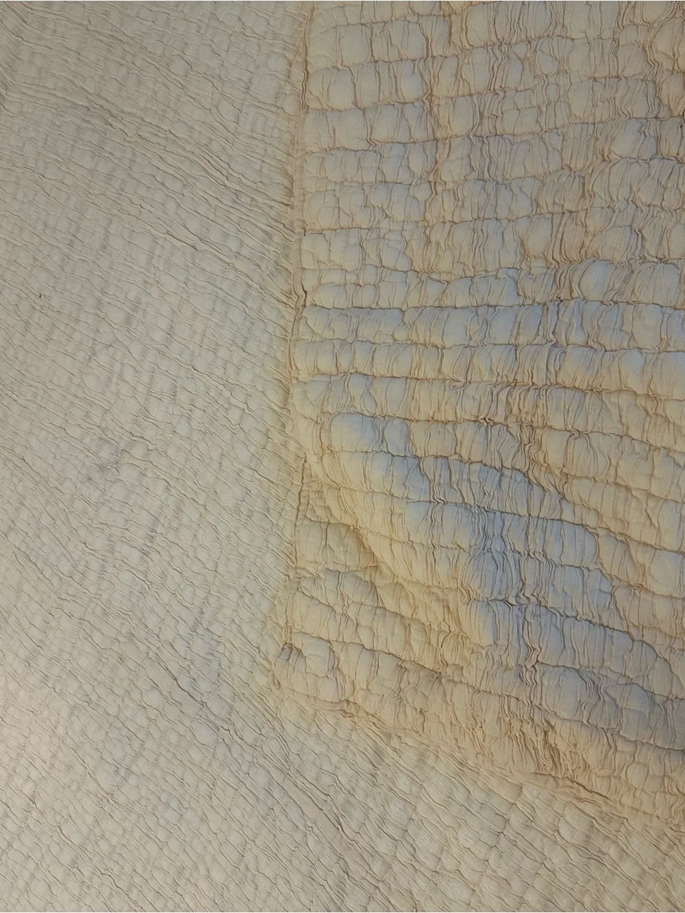 Pottery Barn Cream Quilted Coverlet and matching shams